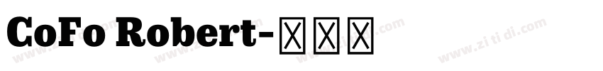 CoFo Robert字体转换